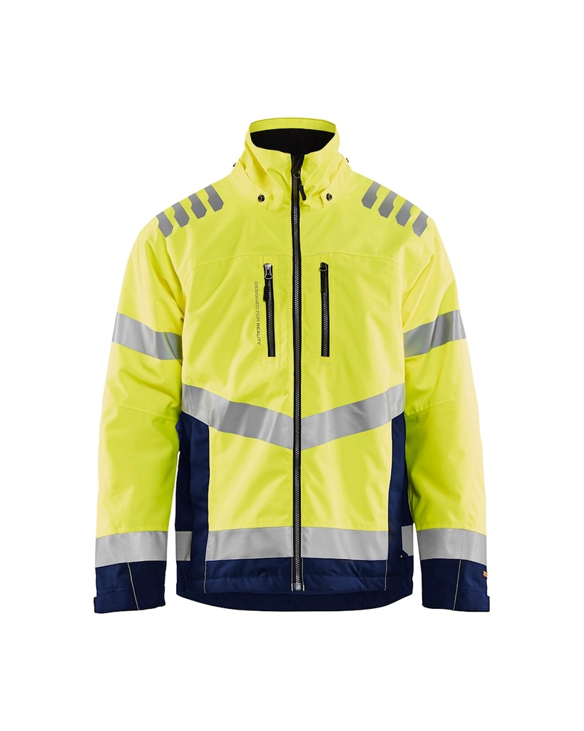 47801977 - Veste doublée haute-visibilité [Blaklader] (XS, 3389 - Jaune fluo/Marine)