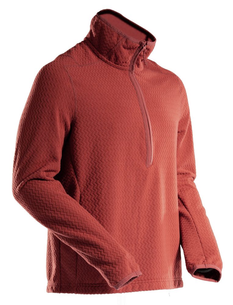22703-639 - Pull micropolaire demi-zippé [Veste micropolaire] MASCOT® Customized (XS, 24 - Rouge automne)
