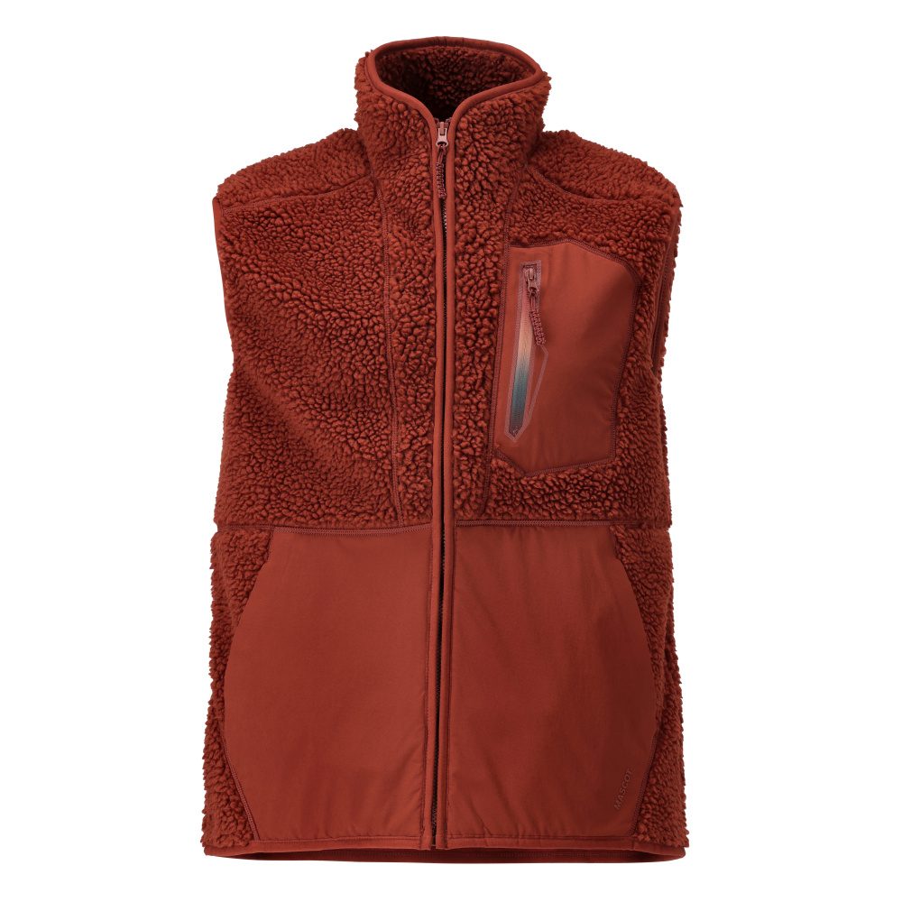 22465-682 - Gilet fourrure zippé [Gilet thermique] MASCOT® Customized (24 - Rouge automne, XS)