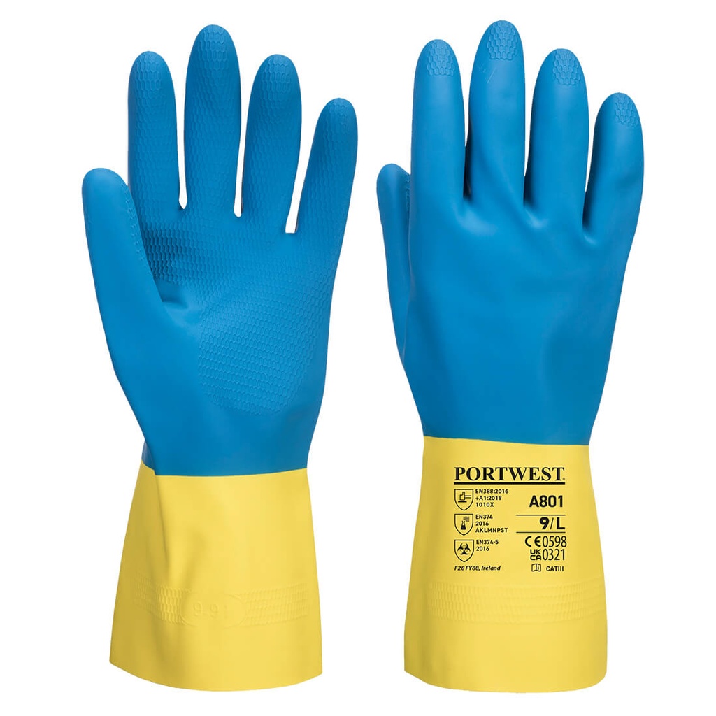 A801 - Protection chimique [Gants] Portwest (7-S)