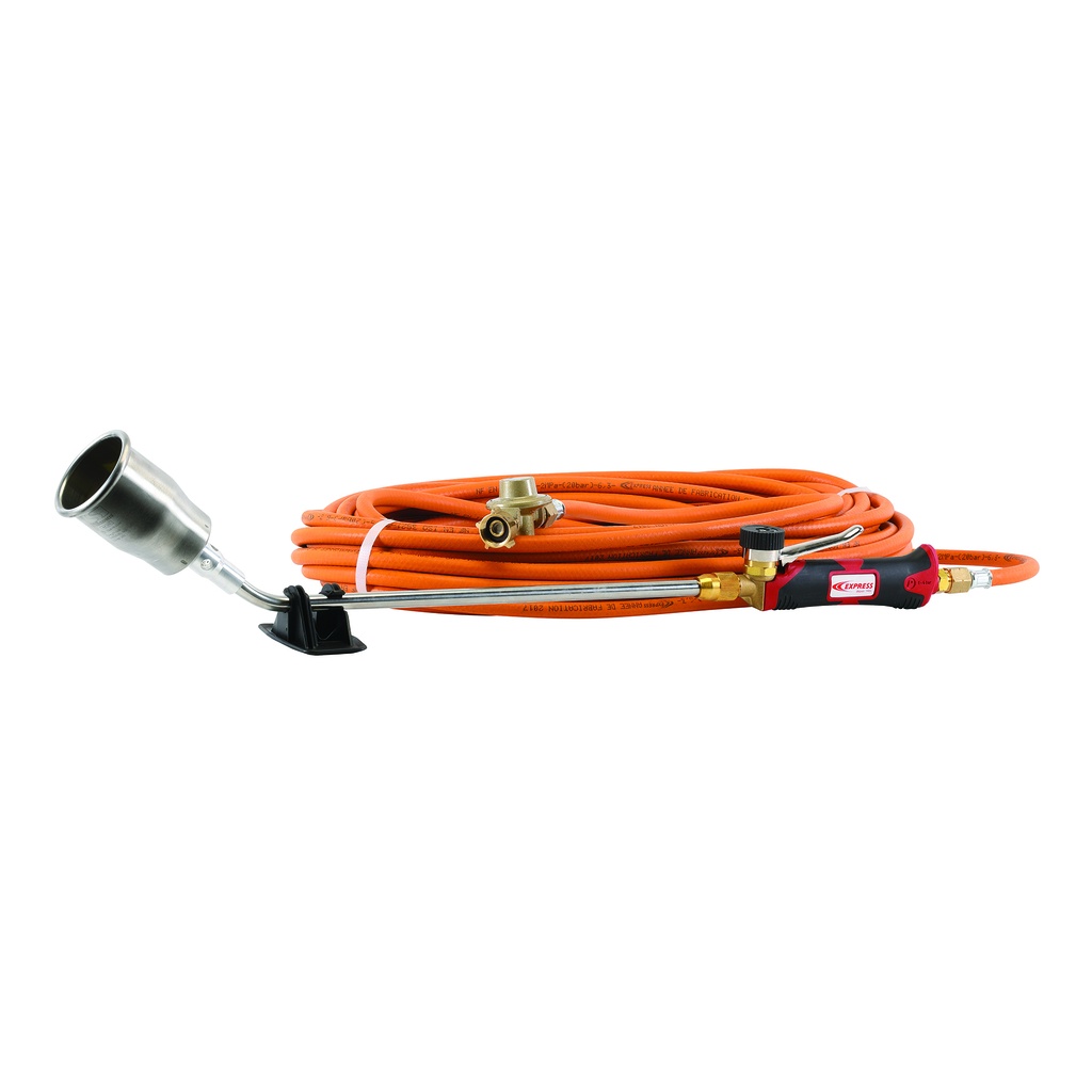 express 6110 Pack composé d'un brûleur INOX 100S + col L400 + manche 3/8G + 10 m de tuyau+ détendeur 4 bar