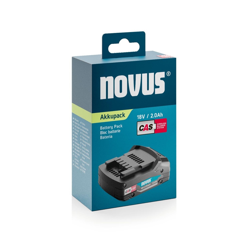 novus cas batterie 18v li-ion power 2.0 ah