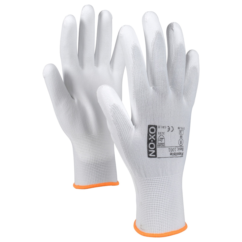ox-on 1001 gant de travail flexible basic blanc m10