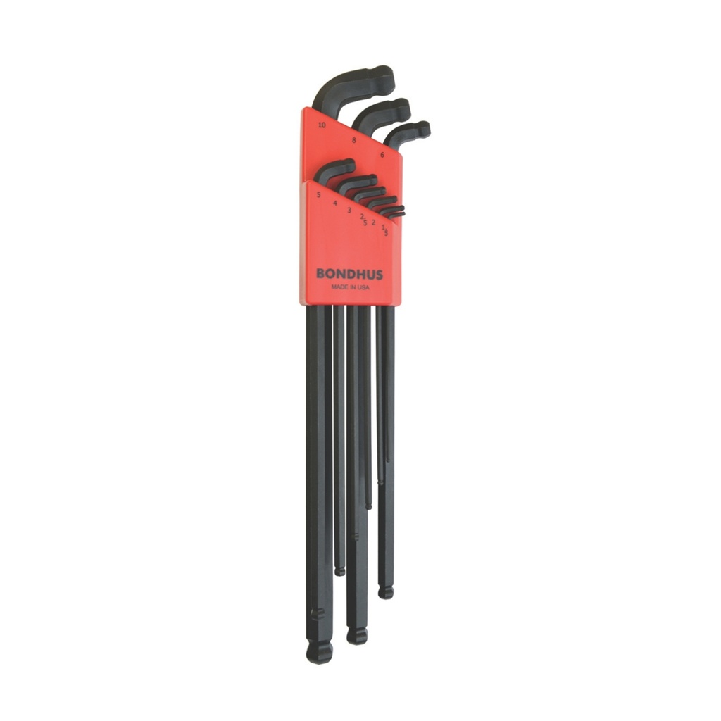 Bondhus set 9 pcs Stubby Double ball 1,5-2-2,5-3-4-5-6-8-10 mm (BO 67099)