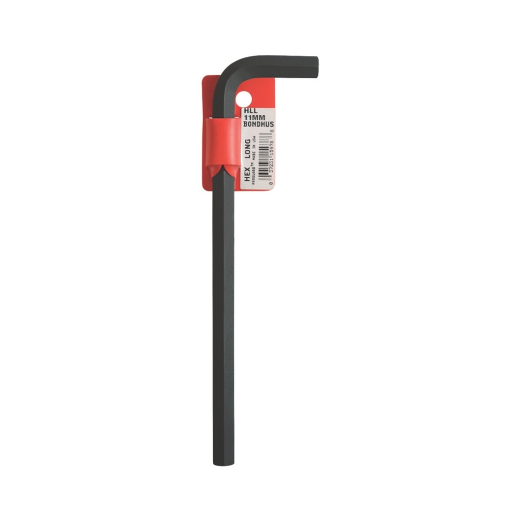 Bondhus Clé Hex. Droite longue 11mm - sur Clips (BO 15978)