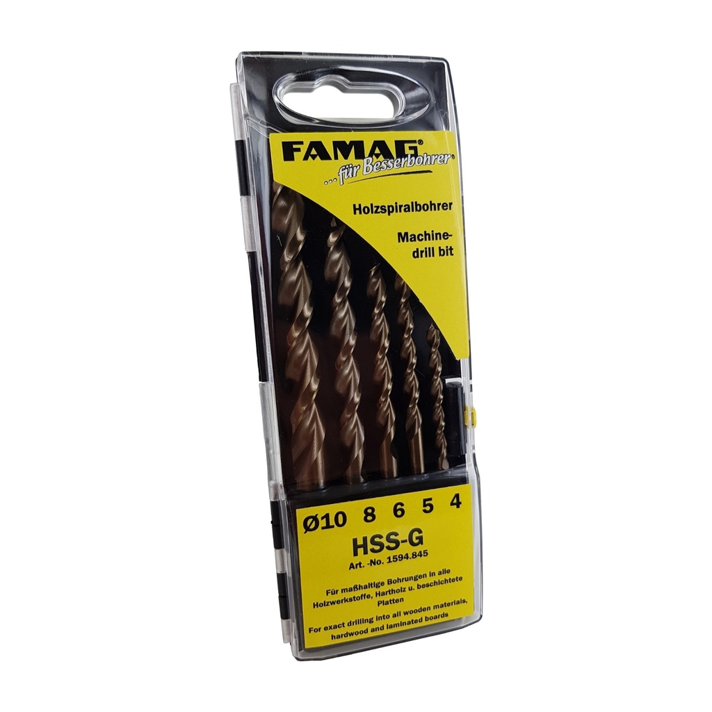Famag Mèches à bois HSS-G set 5 pcs ø 4-10 mm (FA 1594845)