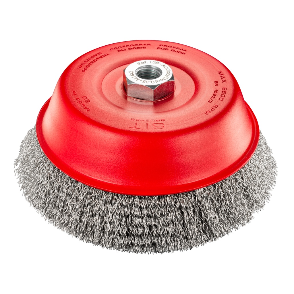 SIT Brosse.boiss diam 120mmx0.35 M14 acier laitonné (SI 147)