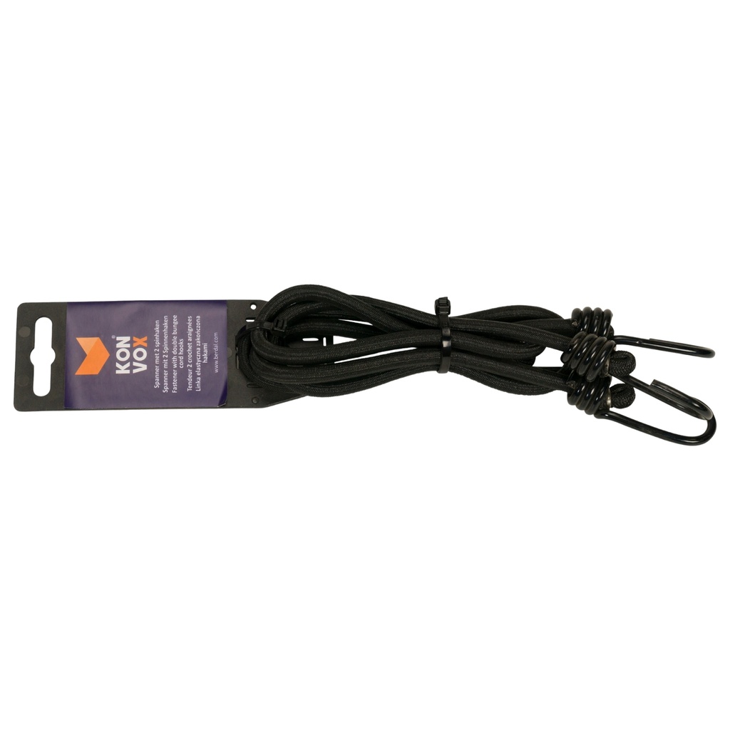 konvox spanner met 2 crochet araignée 80cm 8mm corde noir (2)