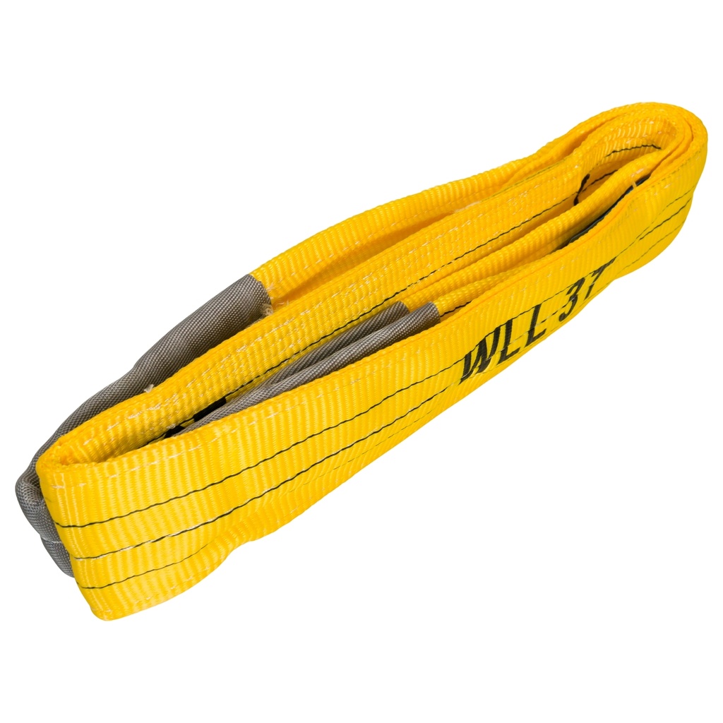 konvox sangle de levage à boucles jaune 3 tonne 2m