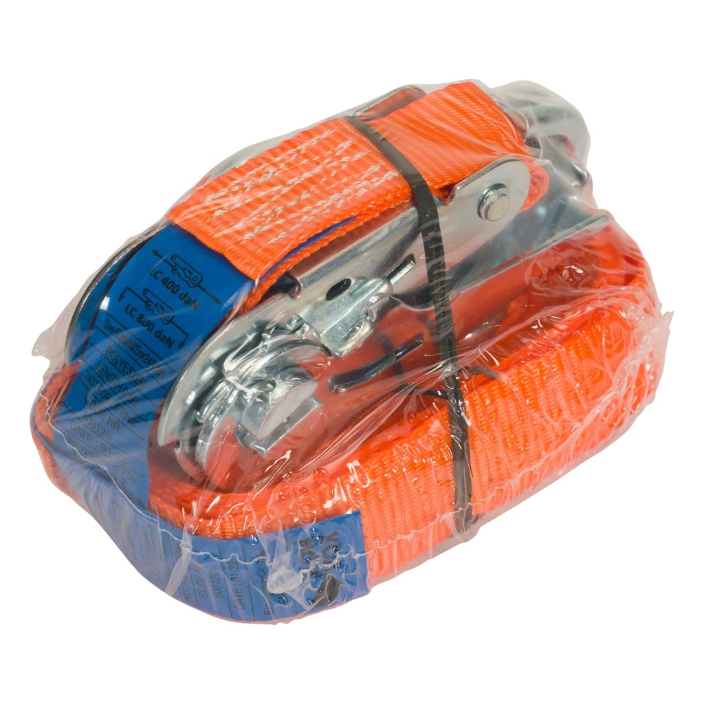 konvox sangle d'arrimage 25mm cliquet 906 crochet 1002 7m lc400/800 orange