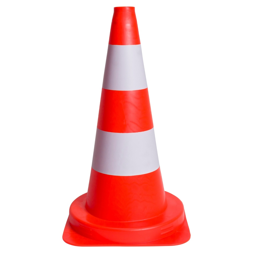 konvox cône de signalisation 50 cm orange/blanc