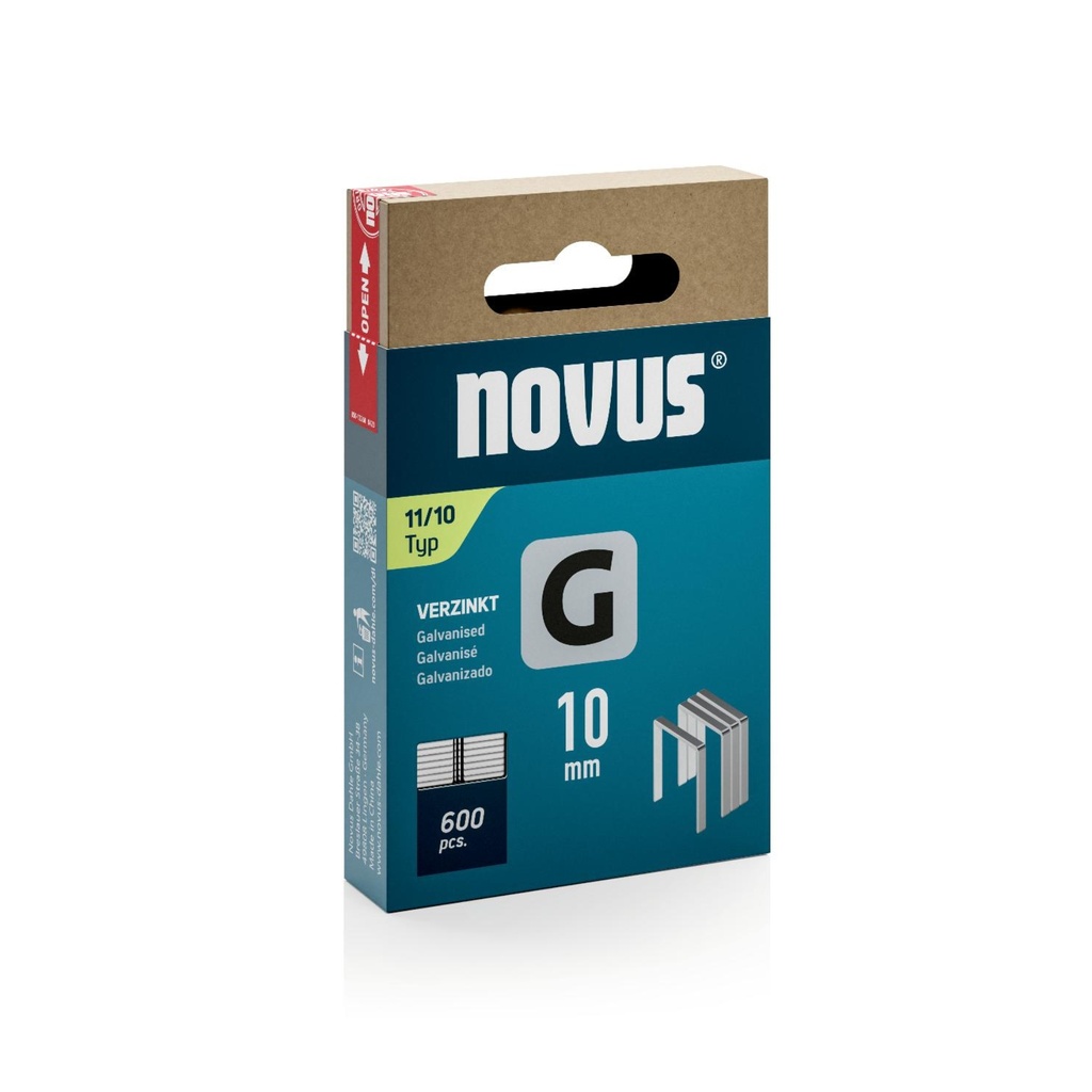 novus G agrafe fil plat 11/10mm (600)