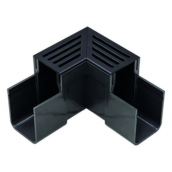 aco slimline élément d'angle aluminium noir