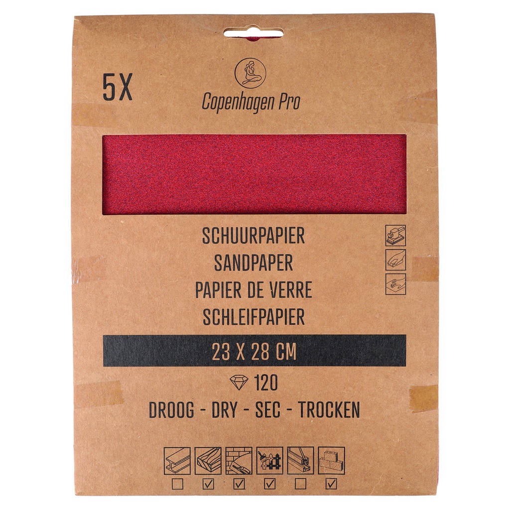 pro papier abrasif sec (P120) (5st)