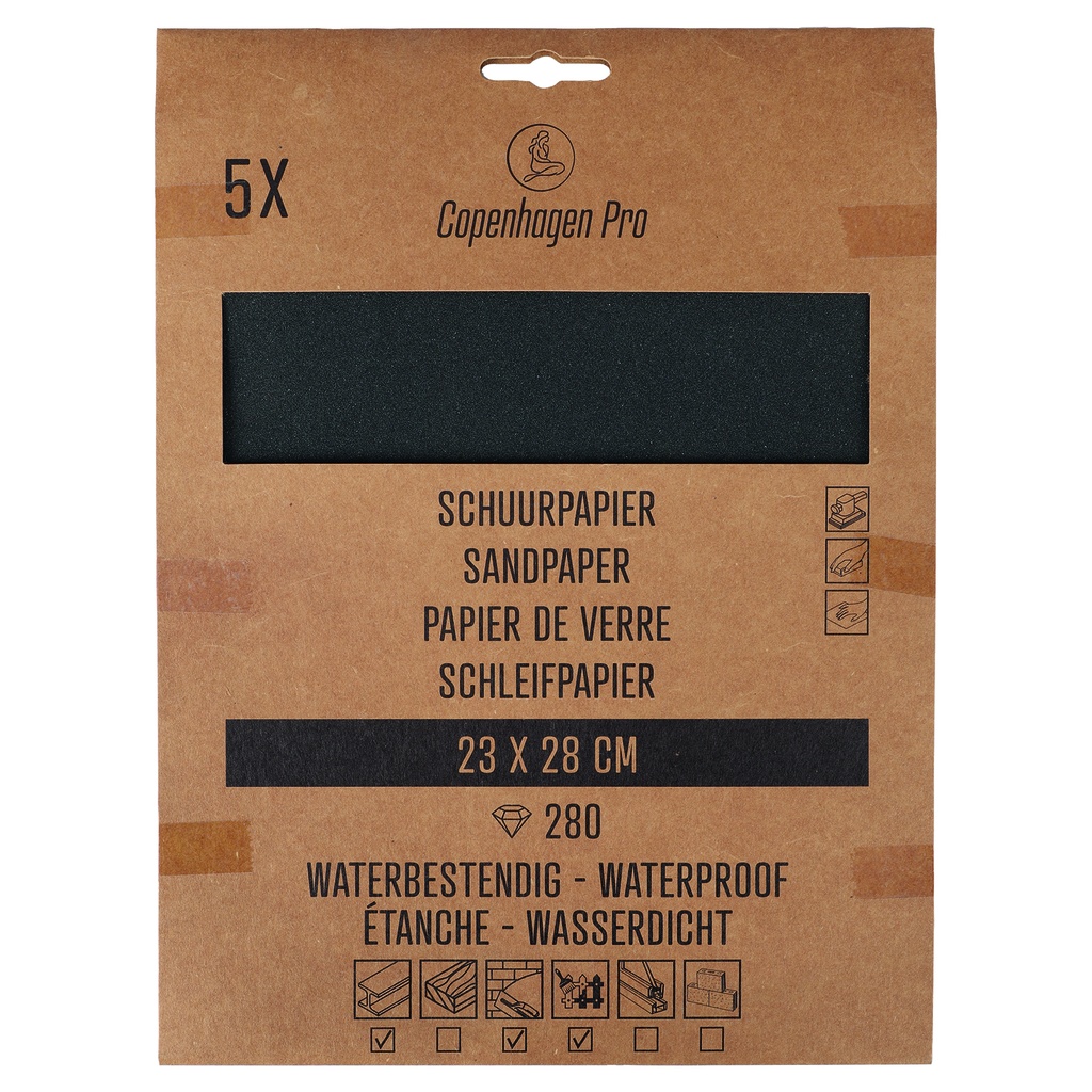 pro papier abrasif imperméable (P280) (5pcs)
