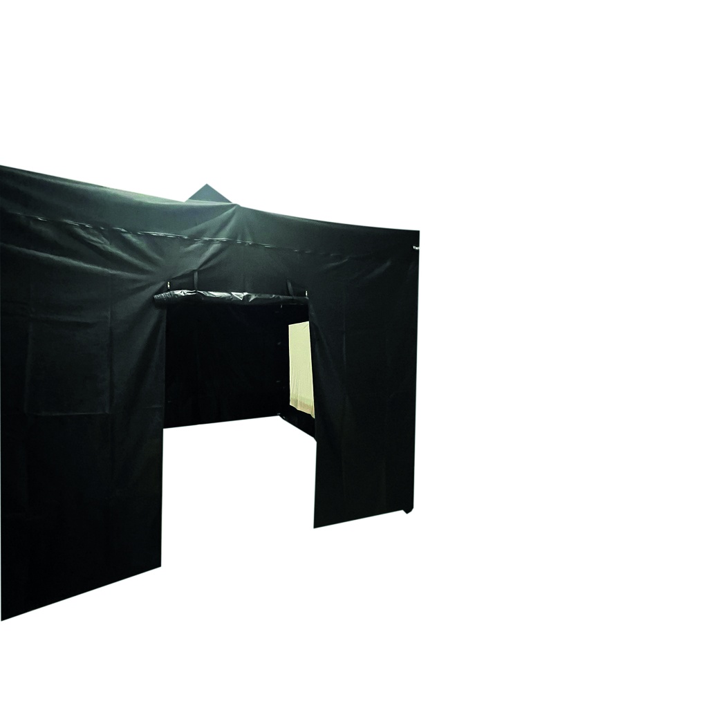 tente de chantier accessoires paroi latérale avec porte noir 3m