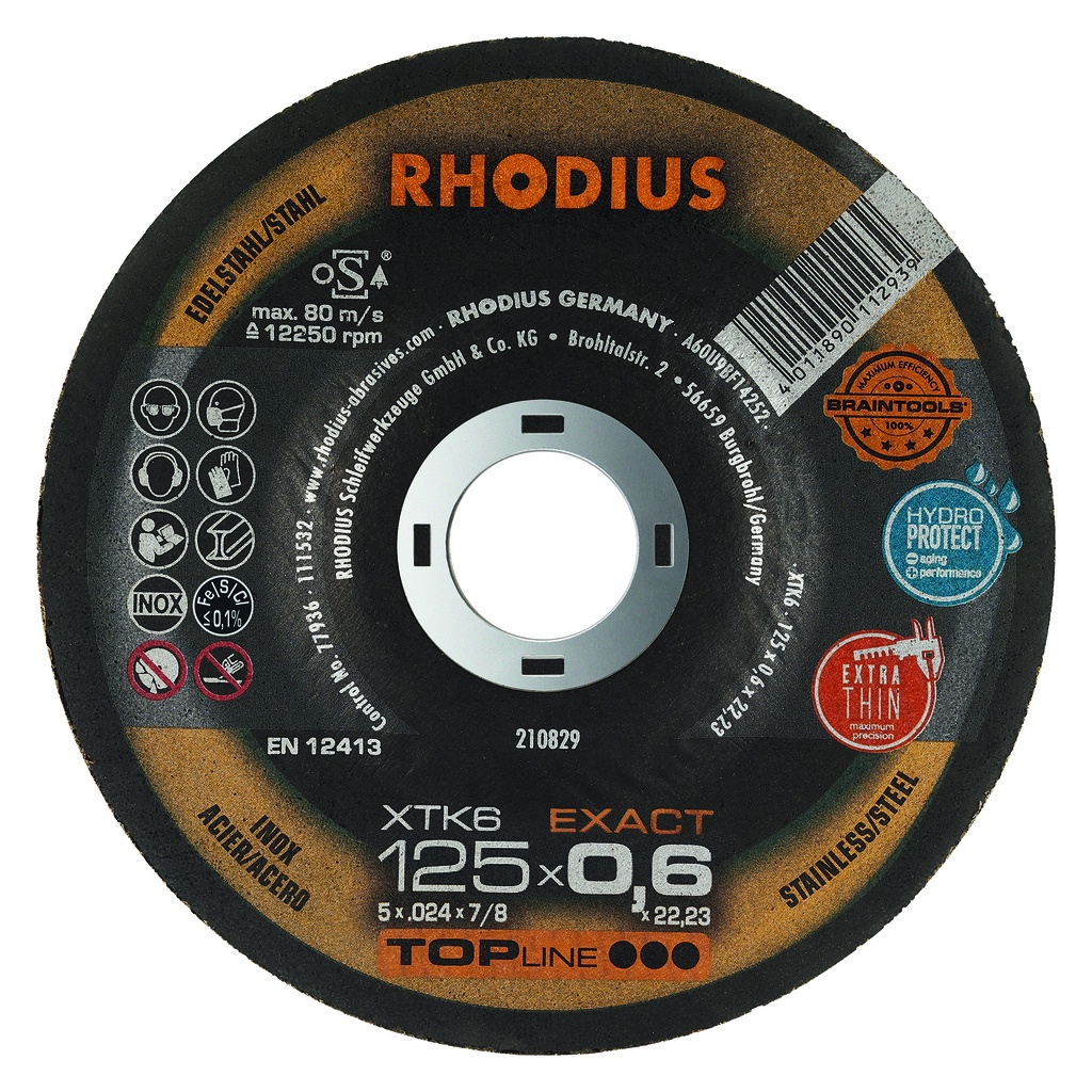 meule à tronçonner métal extra mince XTK6 125x0,6x22,23mm