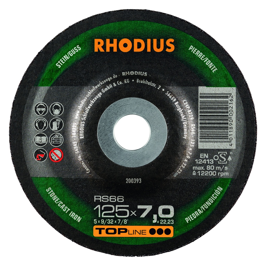 Disque à meuler pierre RS66 125x7