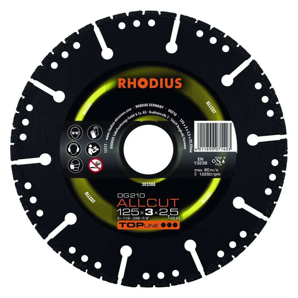 disque diamanté universel DG210 ALLCUT 125x3.0