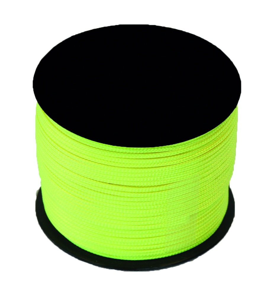 corde nylon tressée 100m/3mm fluo Ledent