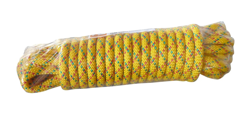 corde pp tressée mix couleurs 10m/10mm Ledent