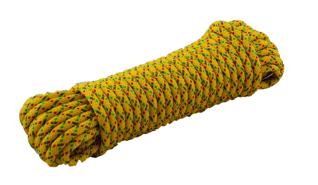 corde pp tressée mix couleurs 20m/10mm Ledent