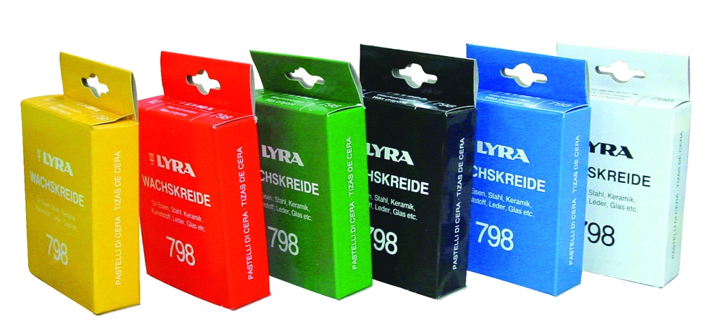 craie de cire LYRA 798 noir (12p)