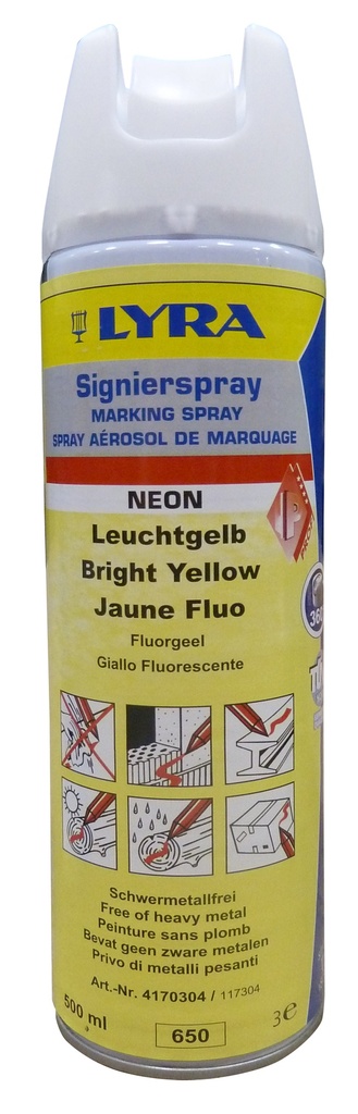 lyra spray fluo jaune