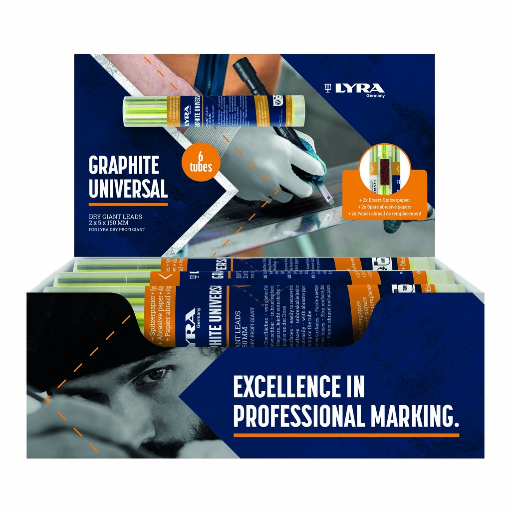 Lyra Dry Profi Giant mines graphite 2B (12 pc)