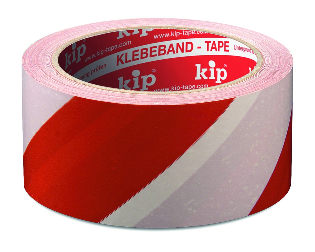 kip 339-53 ruban de signalisation pvc blanc-rouge 50mm/66m