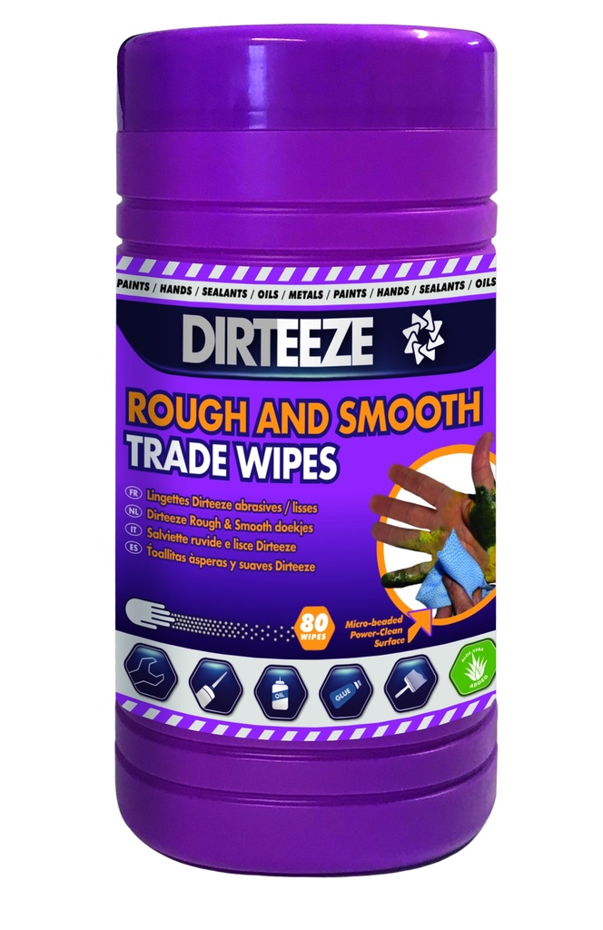 Dirteeze Rough & Smooth wipes (80pc)