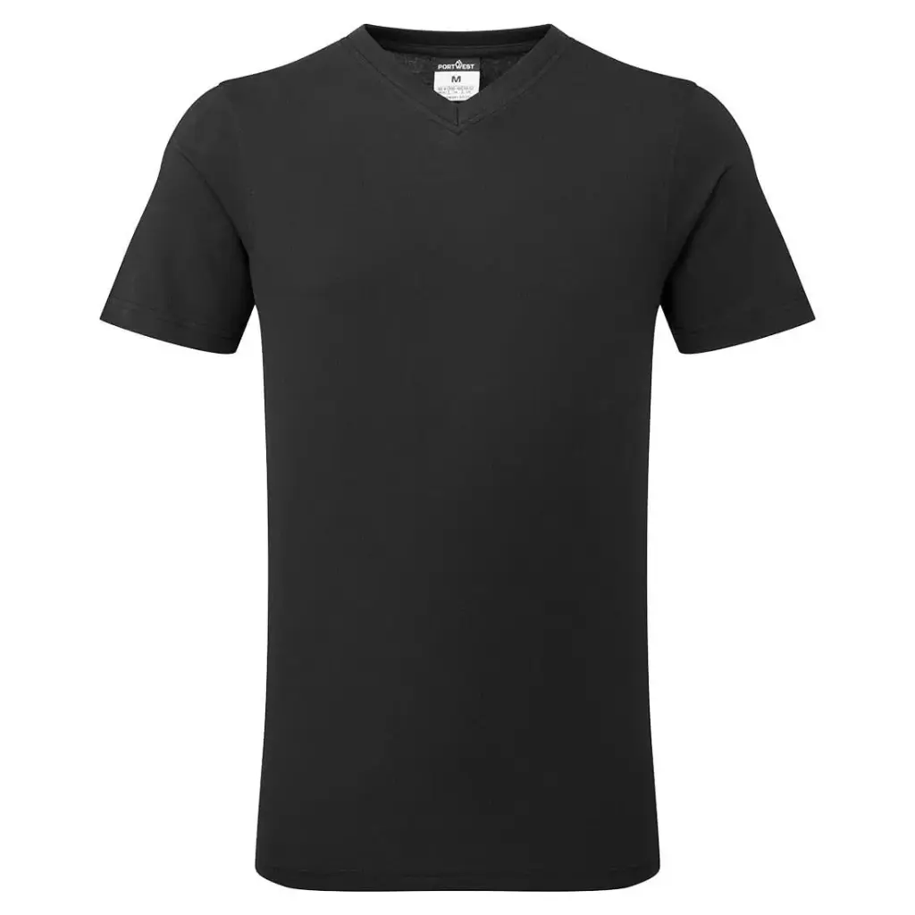 B197 - T-shirt en coton à col en V Portwest