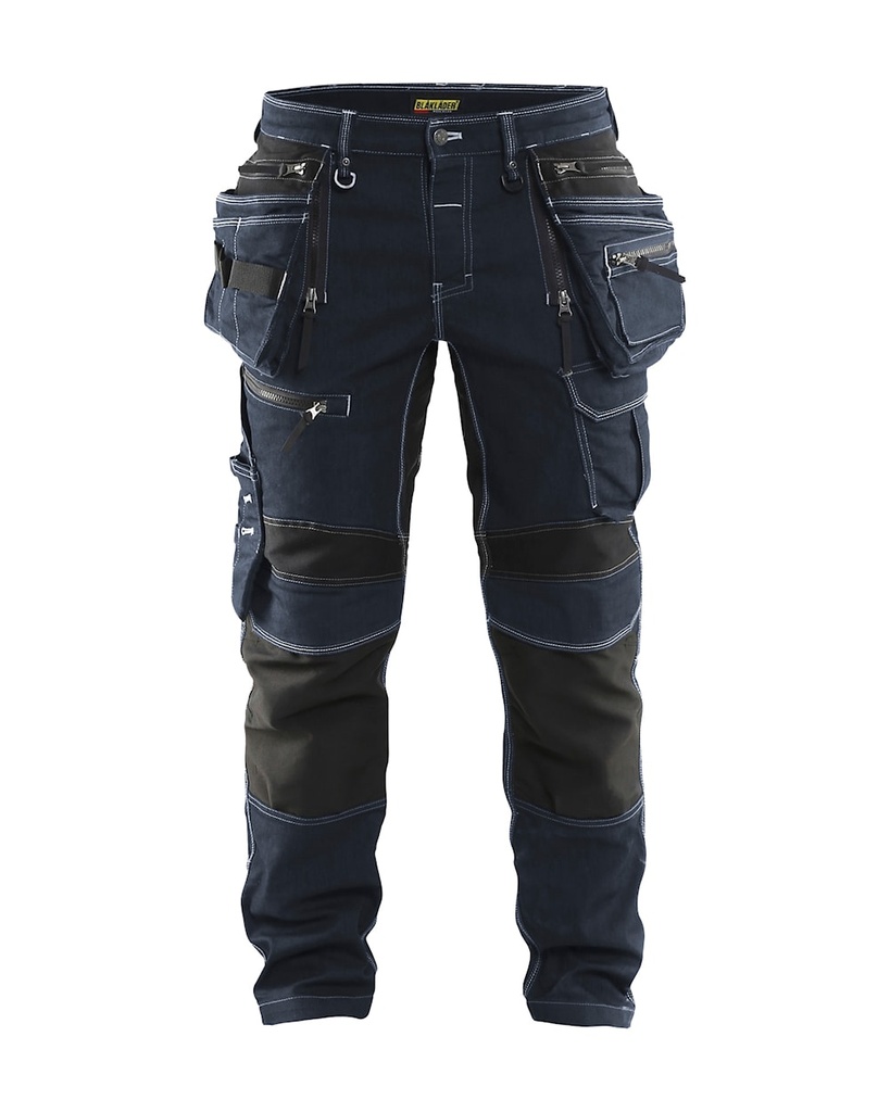 19901141 - Pantalon X1900 artisan stretch [Blaklader] (C146, 8999 - Marine/Noir)