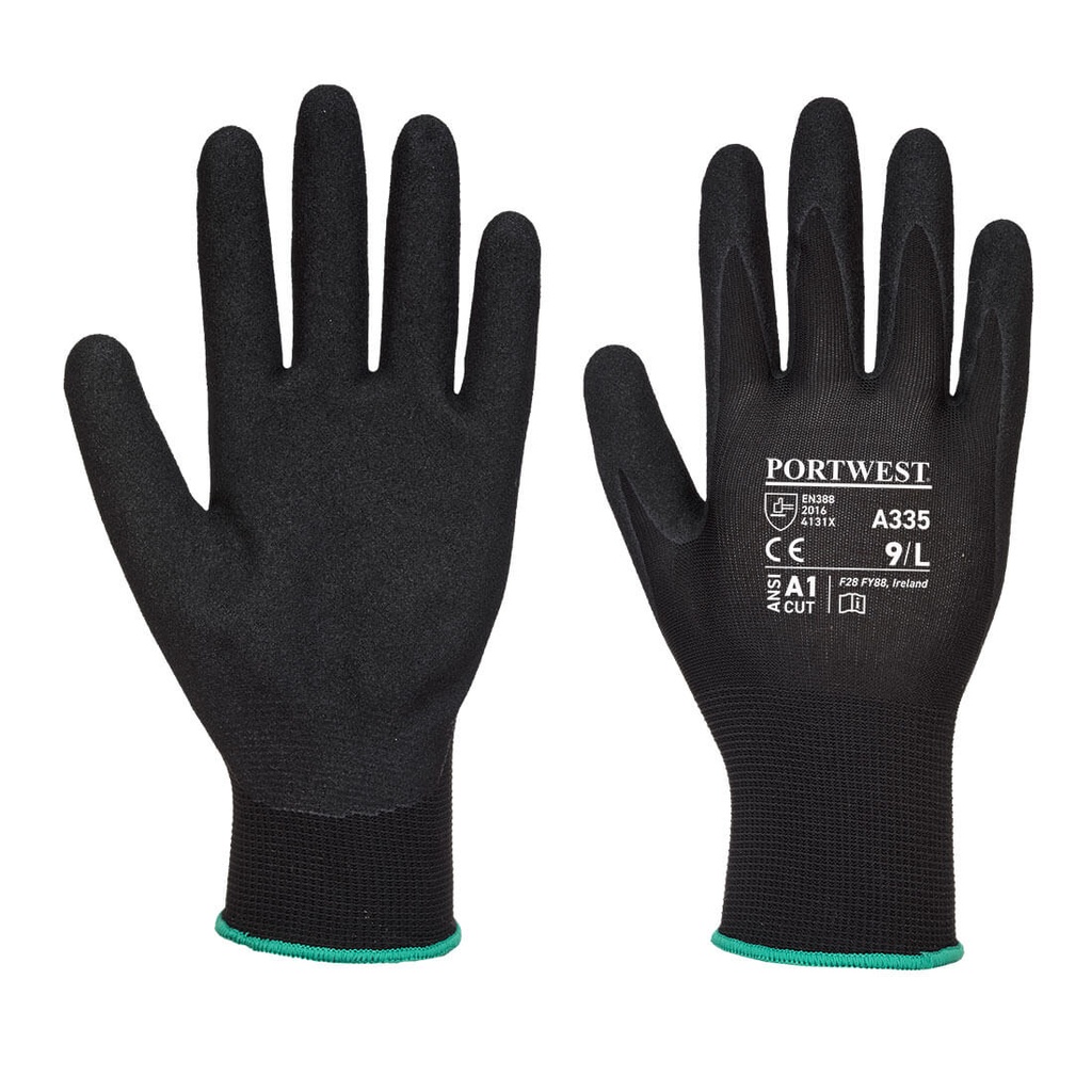 A335 - Gants de Manutention Générale [Gants] Portwest (6-XS, noir)