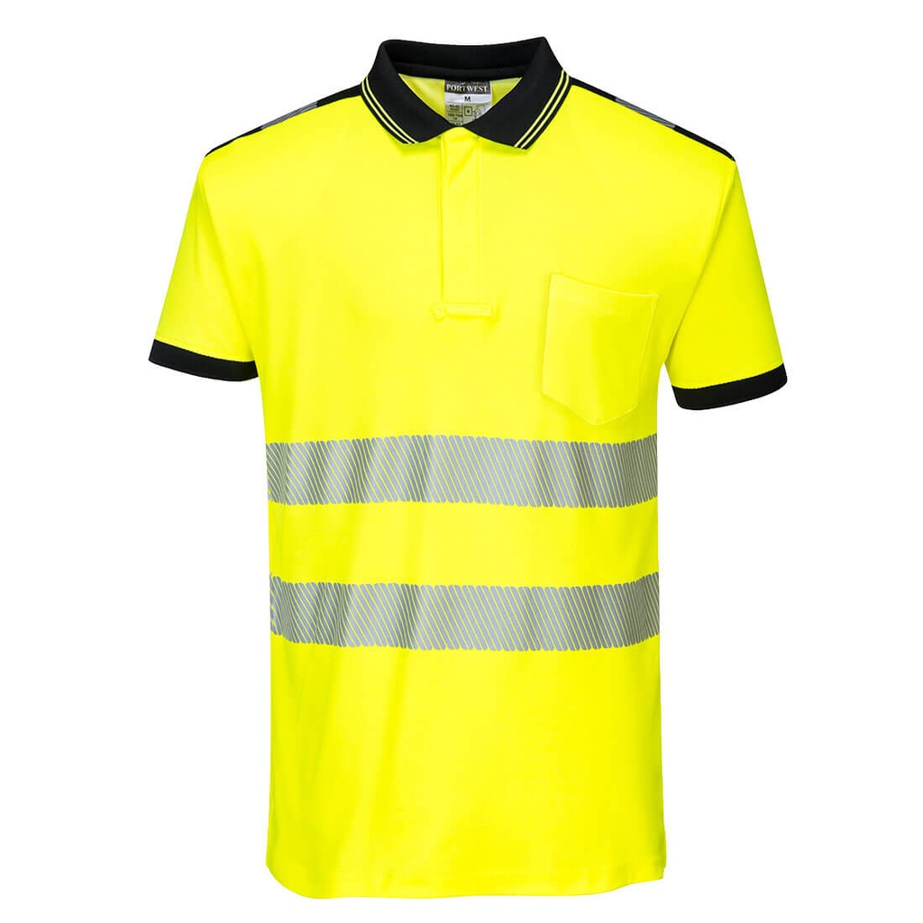 T180 - T-Shirt,Polos et chemises [Haute-Visibilité] Portwest (XS, hi-vis jaune/noir)