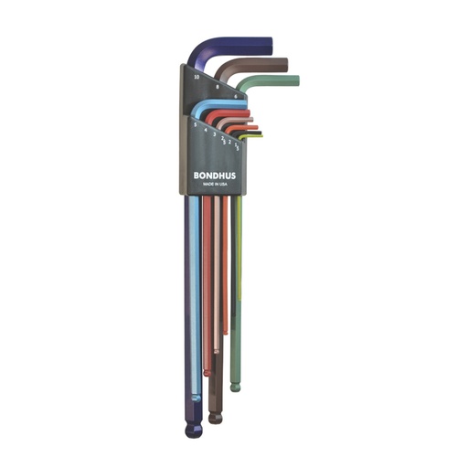 [5740006] Bondhus BLX9M XL ColorGuard - jeu clés hex à boule (BO 69699)