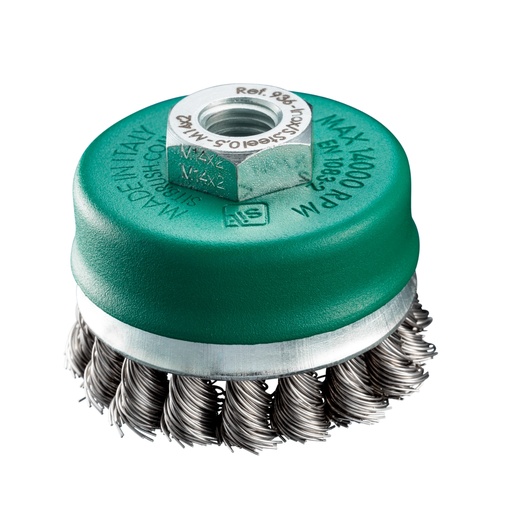[5750013] SIT Brosse Coupelle Torsadée M14 - 70mm - 0,5mm - INOX (SI 936)