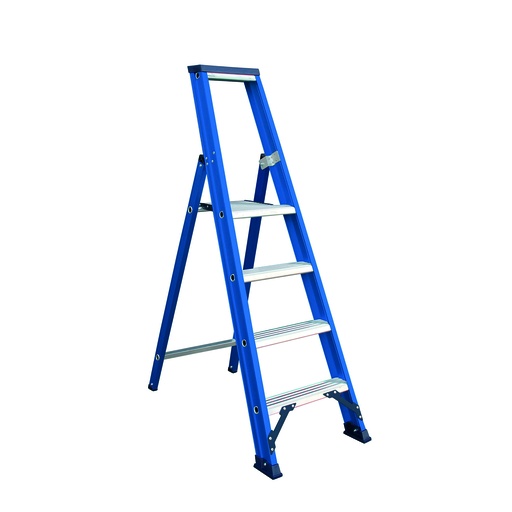 [5994066] escabeau simple modèle Hercules bleu 4 échelons (ET4B)