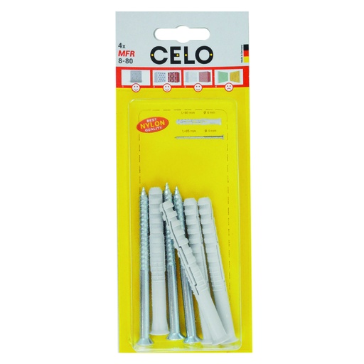 [2040962] celo cheville de fenêtre vis à tête conique MFR 8-80 SB TX (4)