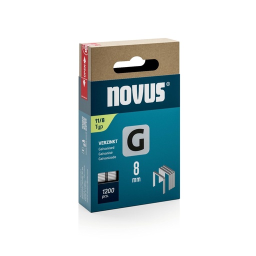[2663011] novus G agrafe fil plat 11/8mm (1200)