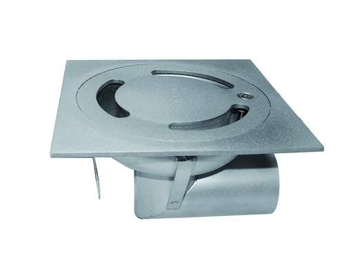 [4090751] aco Eko siphon de cour inox 15x15 sortie horizontale