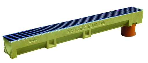[4090955] aco euroline 100 avec embout et grille antracite 1m