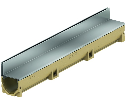 [4091165] aco euroline 100 discrète 65 inox 1m