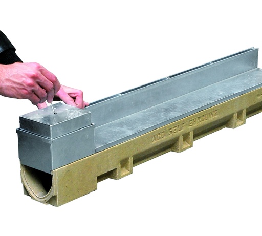 [4091168] aco euroline 60 discrète 40x inox avec entrée 1m