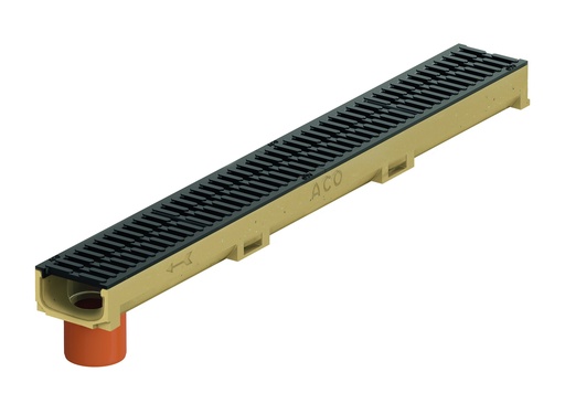 [4091186] aco euroline 60 avec embout et grille fonte 1m