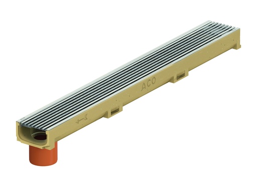 [4091196] aco euroline 60 avec embout et grille inox 1m