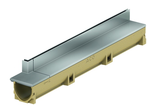 [4091452] aco euroline 100 discret 65 inox 1m (1pc) angle intérieur