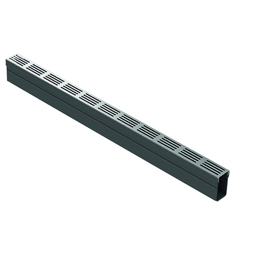 [4091568] aco slimline avec grille design aluminium 1m