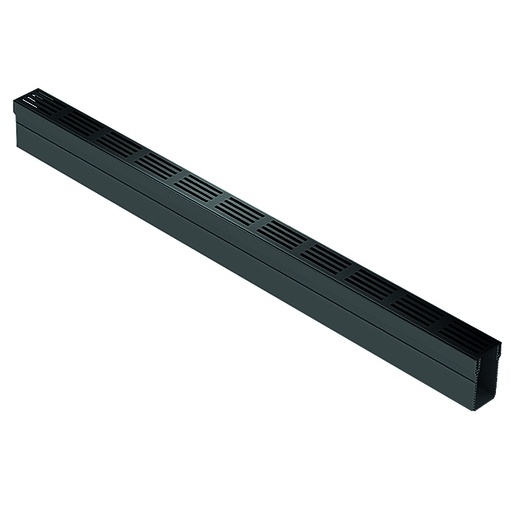 [4091569] aco slimline avec grille design aluminium noir 1m
