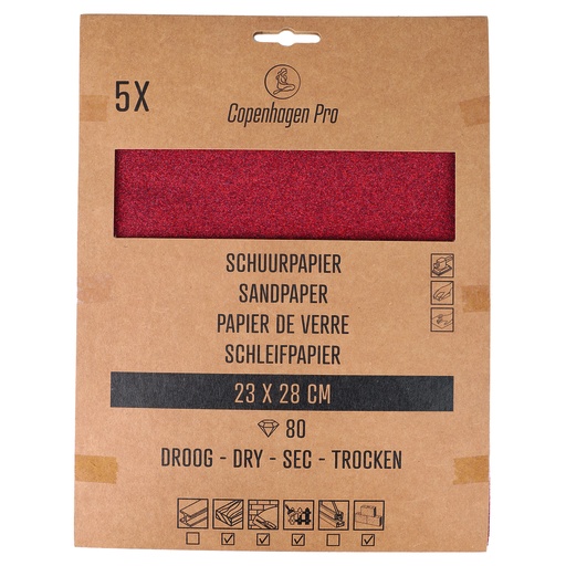 [5006174] pro papier abrasif sec (P80) (5pcs)